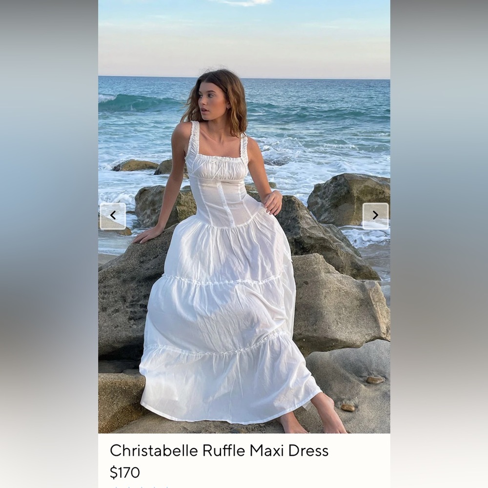 Frankie’s Bikinis Christabelle Ruffle Maxi Dress